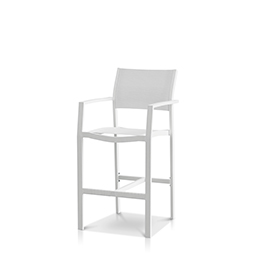 Bar Arm Chair Tex White Frame / White Phifertex Sling